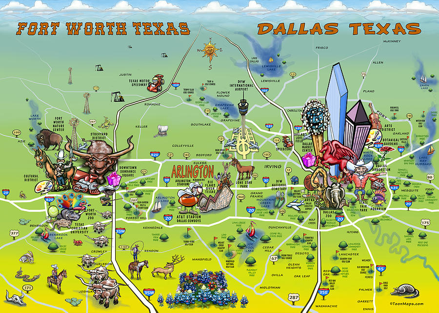 DFW Attraction map